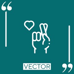 Poster - fingers vector icon Linear icon. Editable stroke line