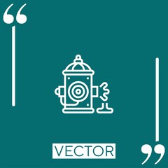 Poster - fire hydrant vector icon Linear icon. Editable stroke line