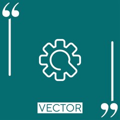 Poster - gear vector icon Linear icon. Editable stroke line