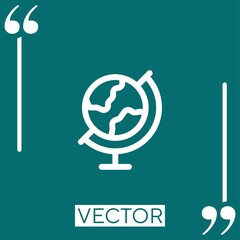 Poster - globe vector icon Linear icon. Editable stroked line