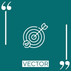 Poster - goal vector icon Linear icon. Editable stroke line