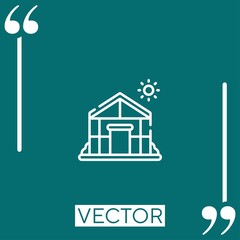 Poster - greenhouse vector icon Linear icon. Editable stroked line