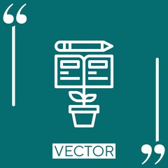 Poster - growth vector icon Linear icon. Editable stroke line