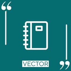 Poster - notebook vector icon Linear icon. Editable stroke line