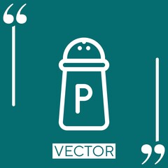 Poster - pepper   vector icon Linear icon. Editable stroke line