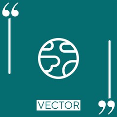 Poster - planet earth vector icon Linear icon. Editable stroked line