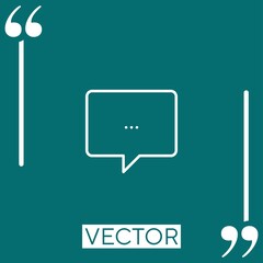 Poster - speech bubble vector icon Linear icon. Editable stroke line