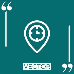 Poster - standby vector icon Linear icon. Editable stroked line