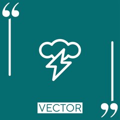 Poster - storm vector icon Linear icon. Editable stroke line