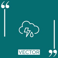Poster - storm   vector icon Linear icon. Editable stroked line