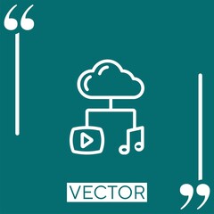 Poster - streaming vector icon Linear icon. Editable stroke line