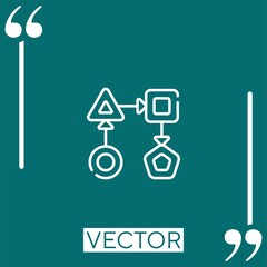 Poster - workflow vector icon Linear icon. Editable stroked line