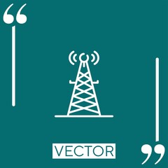 Poster - antenna vector icon Linear icon. Editable stroked line