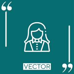 Poster - bartender vector icon Linear icon. Editable stroke line