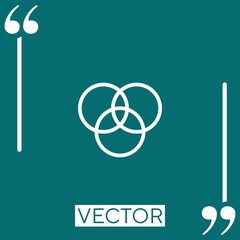 Poster - color filters vector icon Linear icon. Editable stroke line