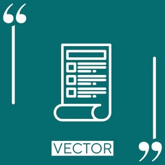 Poster - content vector icon Linear icon. Editable stroked line