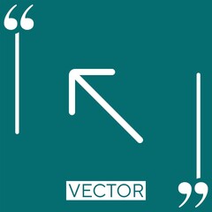 Poster - diagonal arrow vector icon Linear icon. Editable stroke line