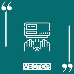 Poster - hand dryer vector icon Linear icon. Editable stroke line