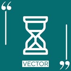 Poster - hourglass vector icon Linear icon. Editable stroke line