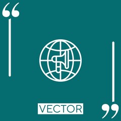 Poster - internet vector icon Linear icon. Editable stroke line