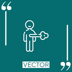 Poster - key vector icon Linear icon. Editable stroke line