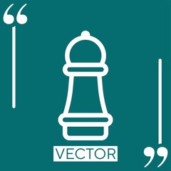 Poster - pepper vector icon Linear icon. Editable stroke line