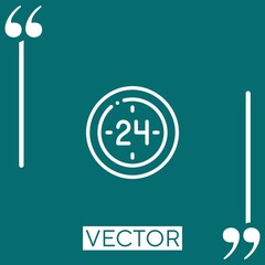 Poster - hours vector icon Linear icon. Editable stroke line
