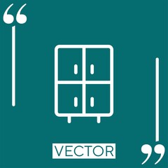 Poster - cabinet vector icon Linear icon. Editable stroke line