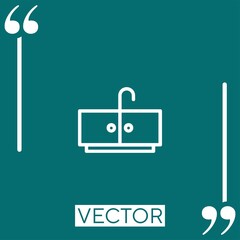 Poster - cabinet   vector icon Linear icon. Editable stroke line