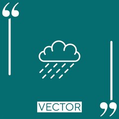 Poster - cloud vector icon Linear icon. Editable stroke line