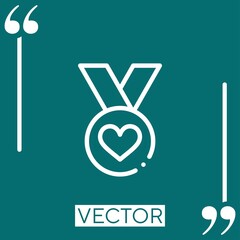 Poster - medal vector icon Linear icon. Editable stroke line