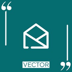 Poster - message vector icon Linear icon. Editable stroke line