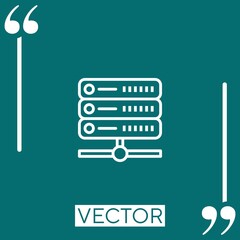Poster - network   vector icon Linear icon. Editable stroke line
