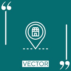 Poster - pin vector icon Linear icon. Editable stroke line