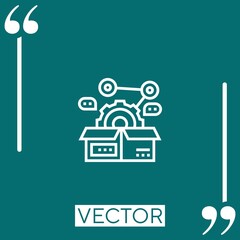 Poster - release vector icon Linear icon. Editable stroke line