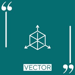 Poster - D design vector icon Linear icon. Editable stroke line