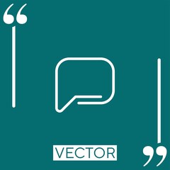 Poster - bubble vector icon Linear icon. Editable stroke line