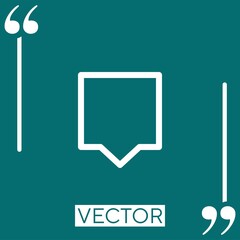 Poster - chat bubble vector icon Linear icon. Editable stroke line