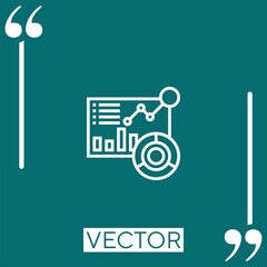 Poster - dashboard vector icon Linear icon. Editable stroke line