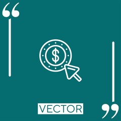 Poster - dollar vector icon Linear icon. Editable stroke line
