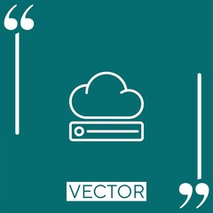 Poster - network vector icon Linear icon. Editable stroke line