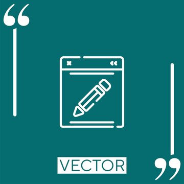 pen tool vector icon Linear icon. Editable stroke line