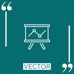 Poster - analytics vector icon Linear icon. Editable stroke line