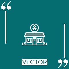 Poster - architect vector icon Linear icon. Editable stroke line