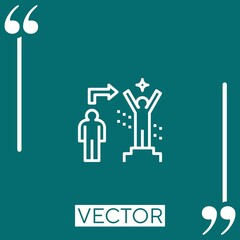 Poster - change vector icon Linear icon. Editable stroke line