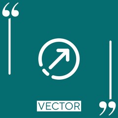 Poster - diagonal arrow vector icon Linear icon. Editable stroke line