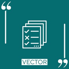 Poster - document vector icon Linear icon. Editable stroke line