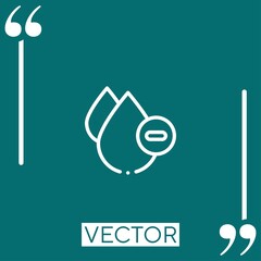 Poster - drops vector icon Linear icon. Editable stroke line