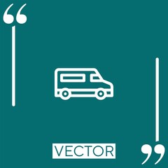 Poster - mini van vector icon Linear icon. Editable stroke line