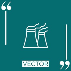 Poster - nuclear power vector icon Linear icon. Editable stroke line